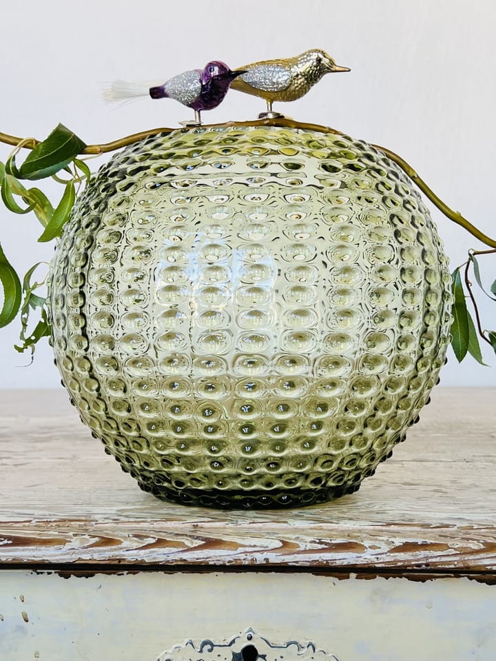 Hobnail Globe vase 24 cm, Olivegreen Anna Von Lipa