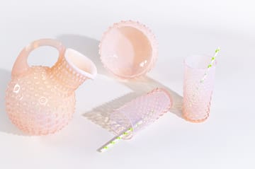 Hobnail Long drink glass 20 cl - Soft Pink - Anna Von Lipa
