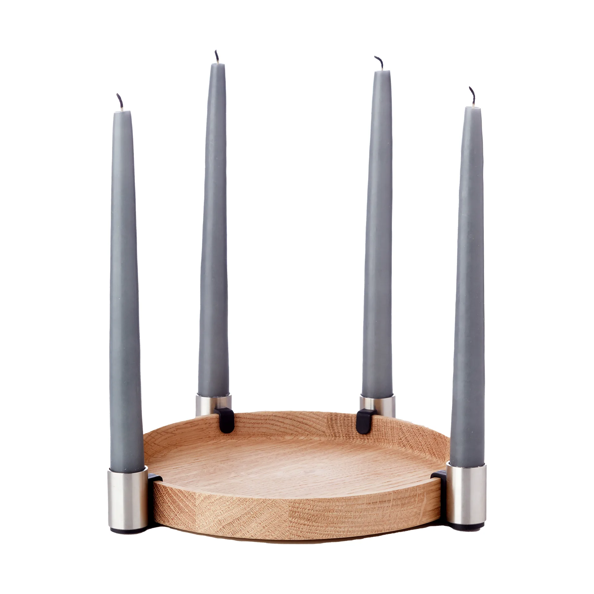 Luna advent candle holder Ø27 cm, Oak-steel Applicata