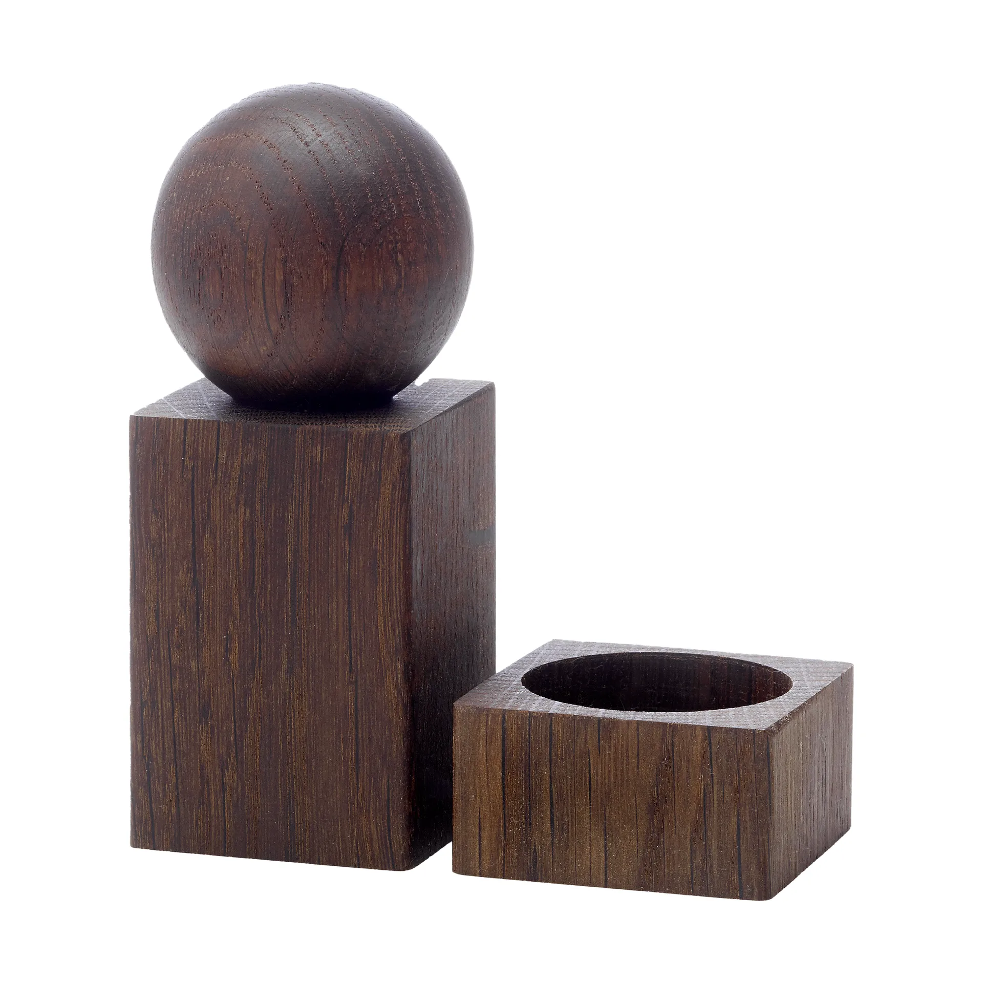 Twist spice grinder and salt bowl, Smoked Oak Applicata