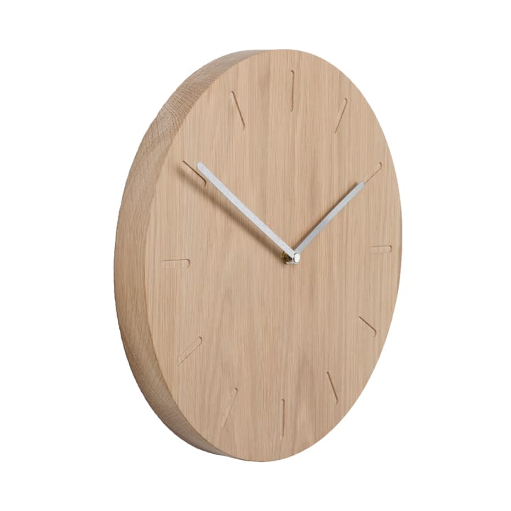 Watch:Out wall clock oak, oak-steel Applicata