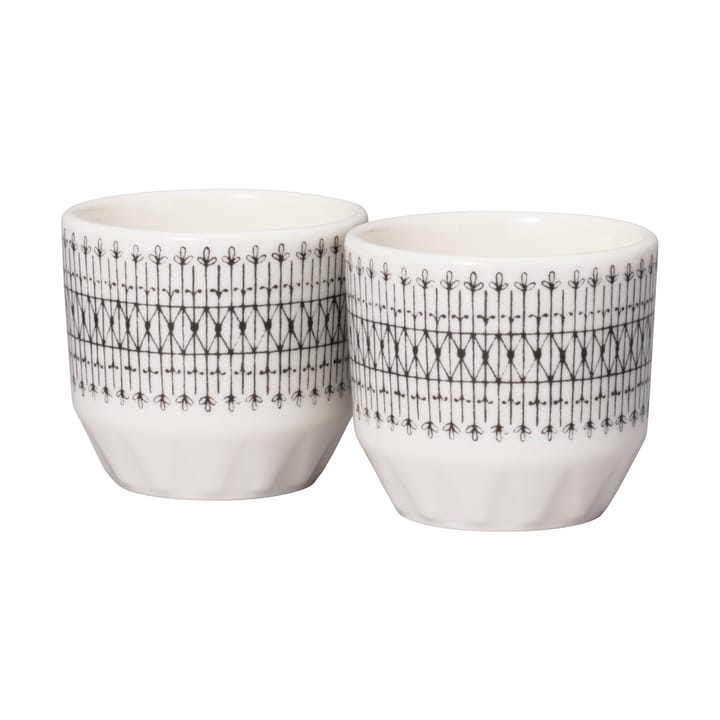 Emilia egg cup 4 cl 2-pack - Black-white - Arabia