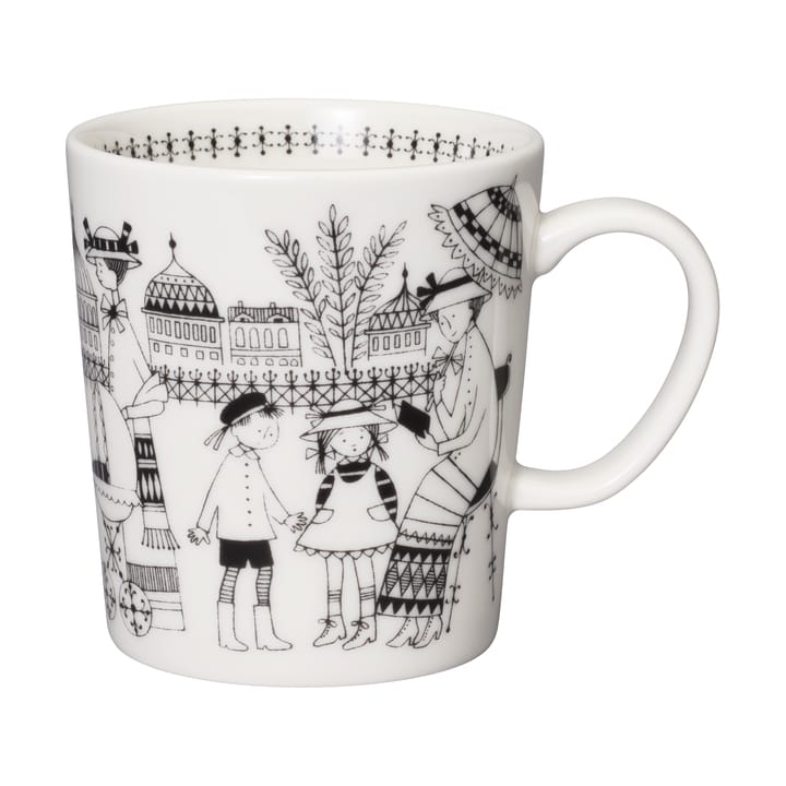 Emilia mug 30 cl, Black-white Arabia