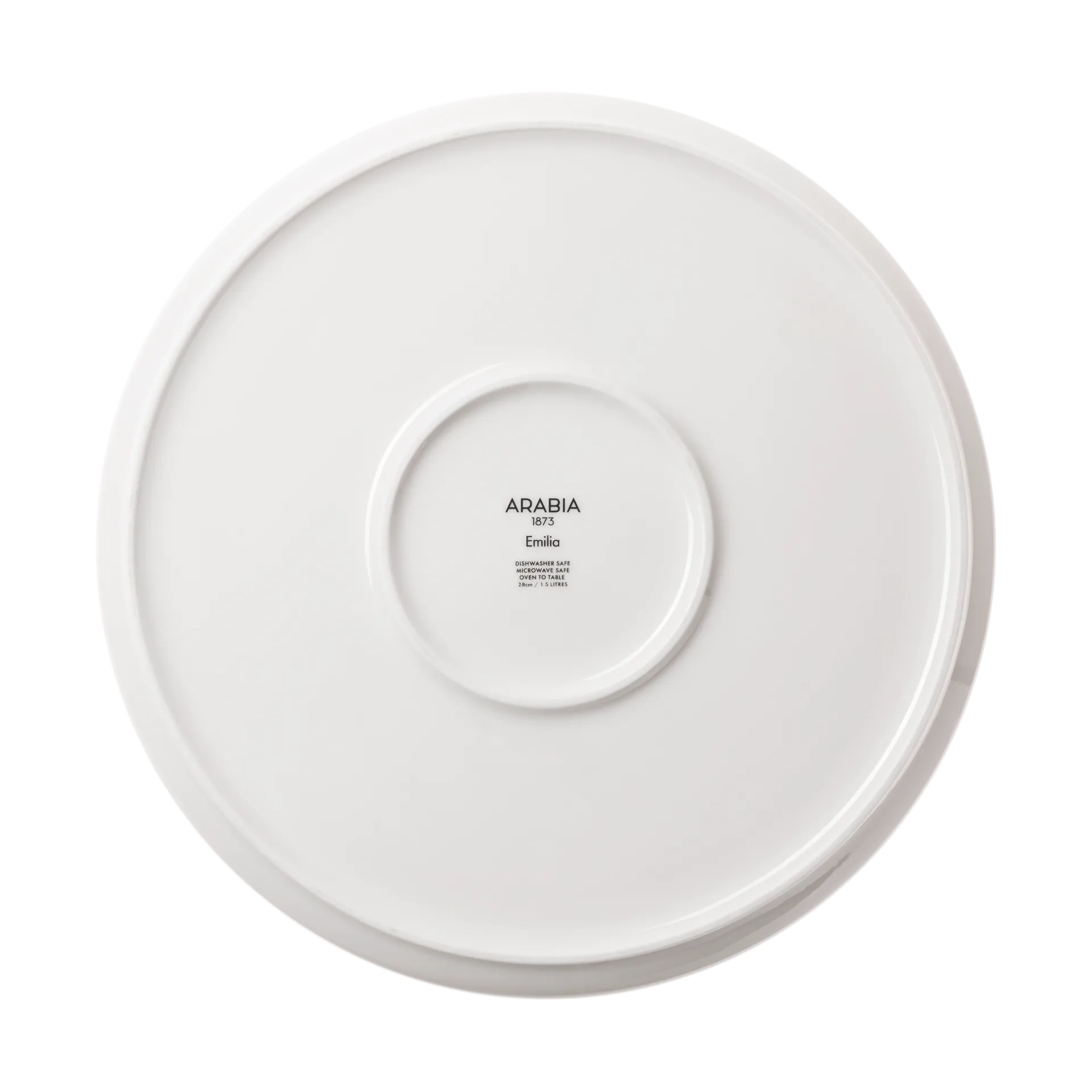 Emilia pie dish Ø28 cm, Black-white Arabia