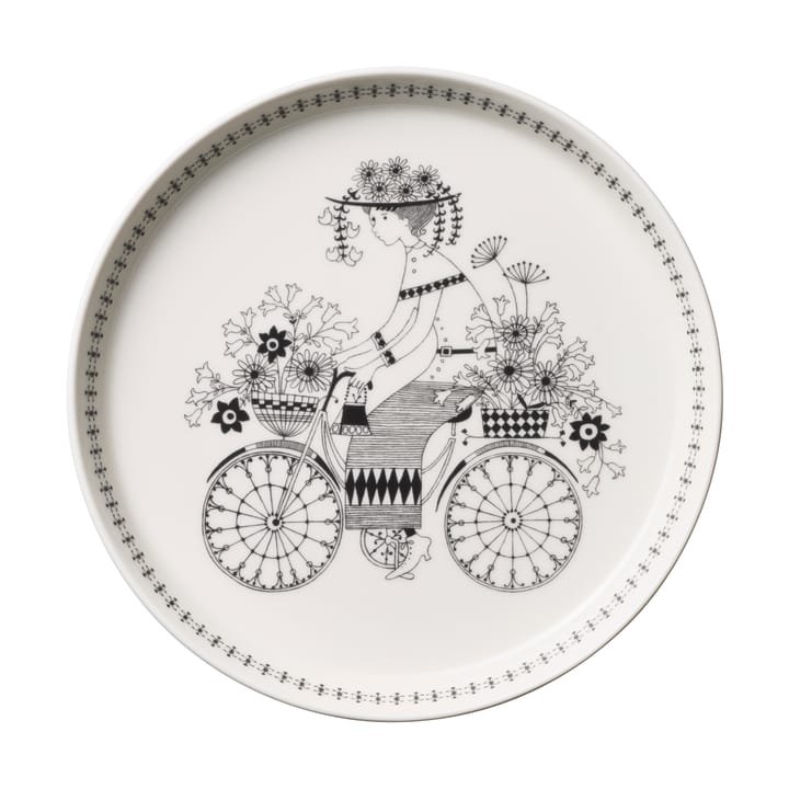 Emilia plate Ø19 cm - Black-white - Arabia