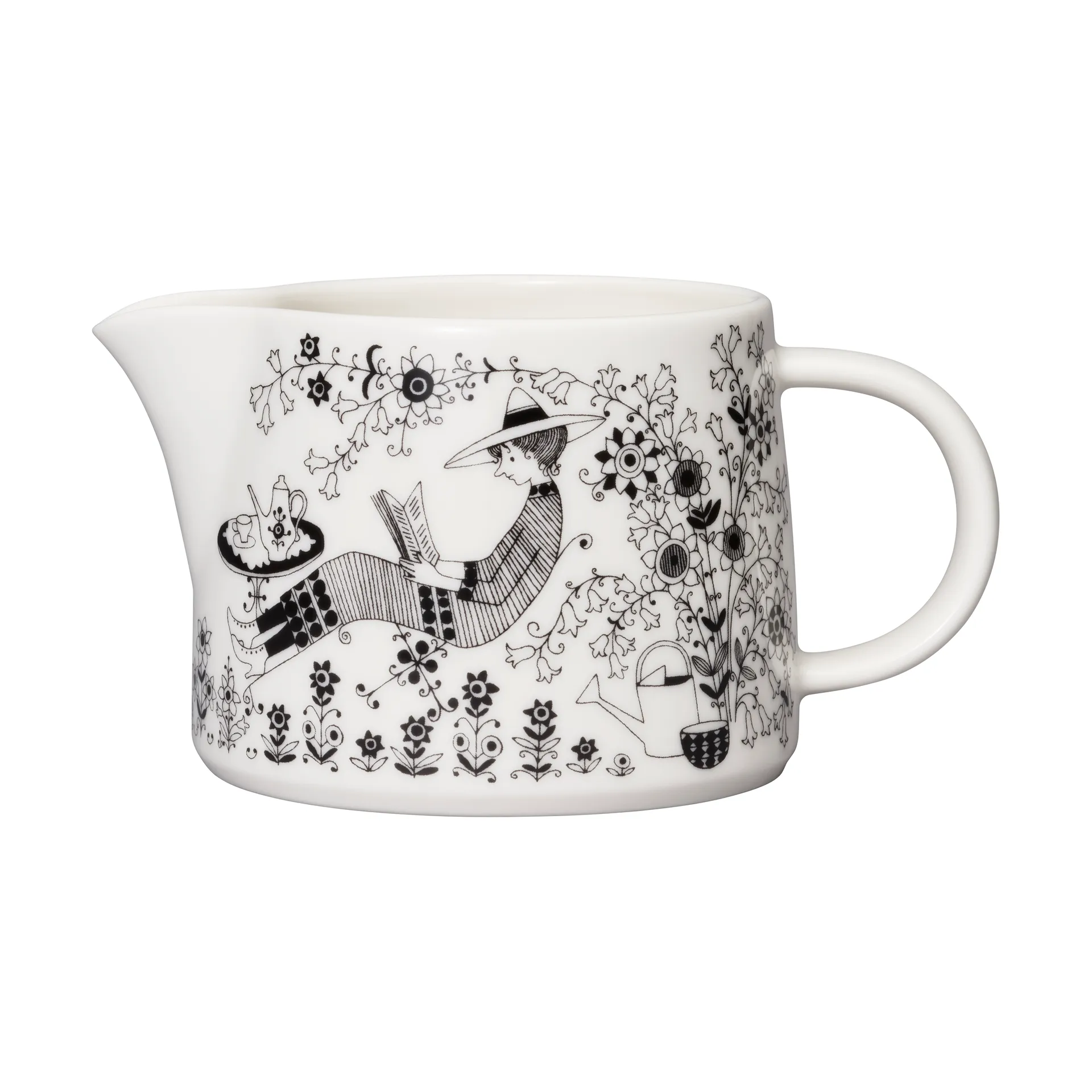 Emilia pot 35 cl, Black-white Arabia