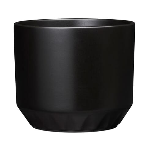 Ilona flower pot Ø12x10 cm, Matt black Arabia