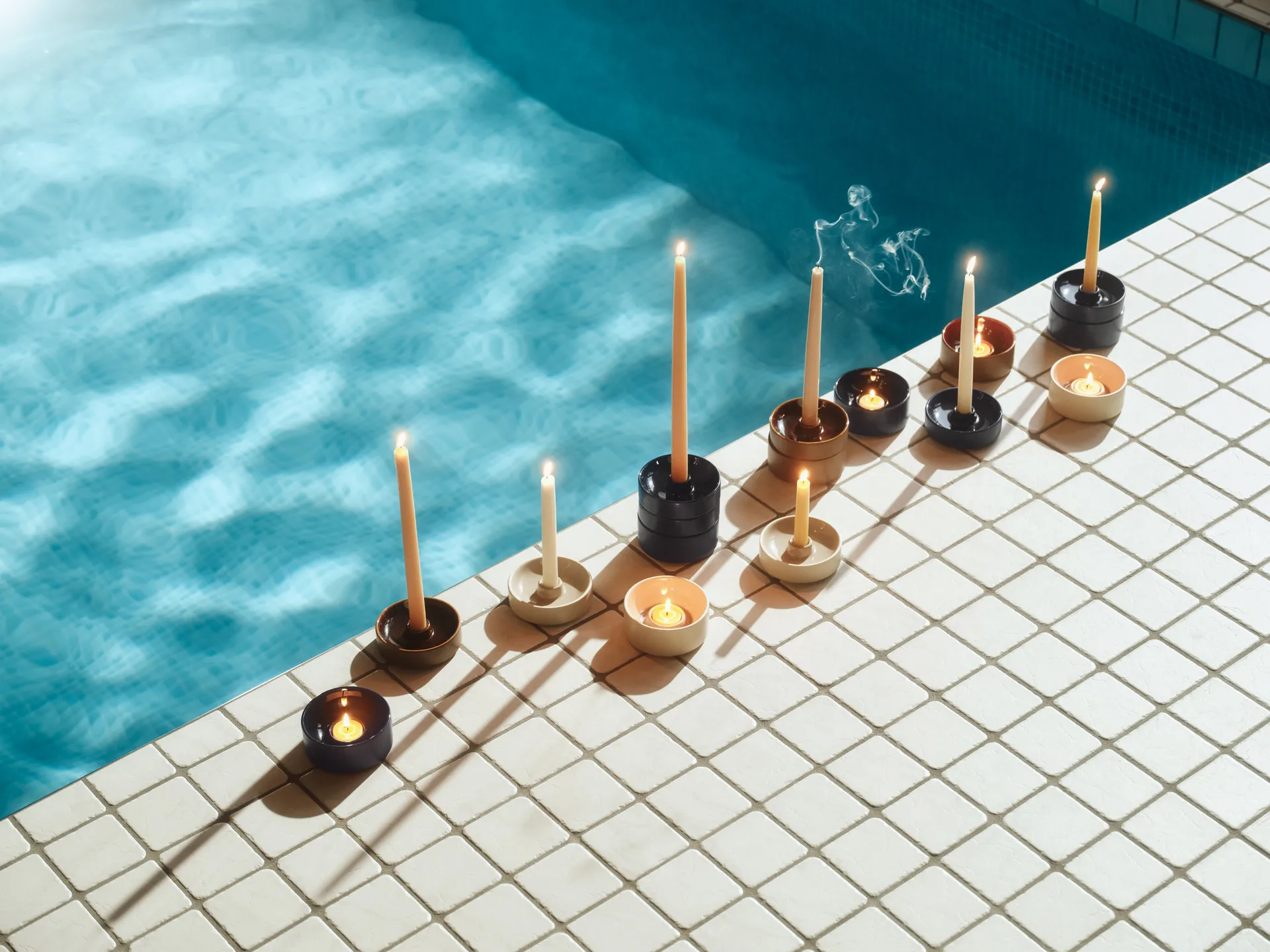 Kirnu candlestick Ø11x3.5 cm, Beige Arabia