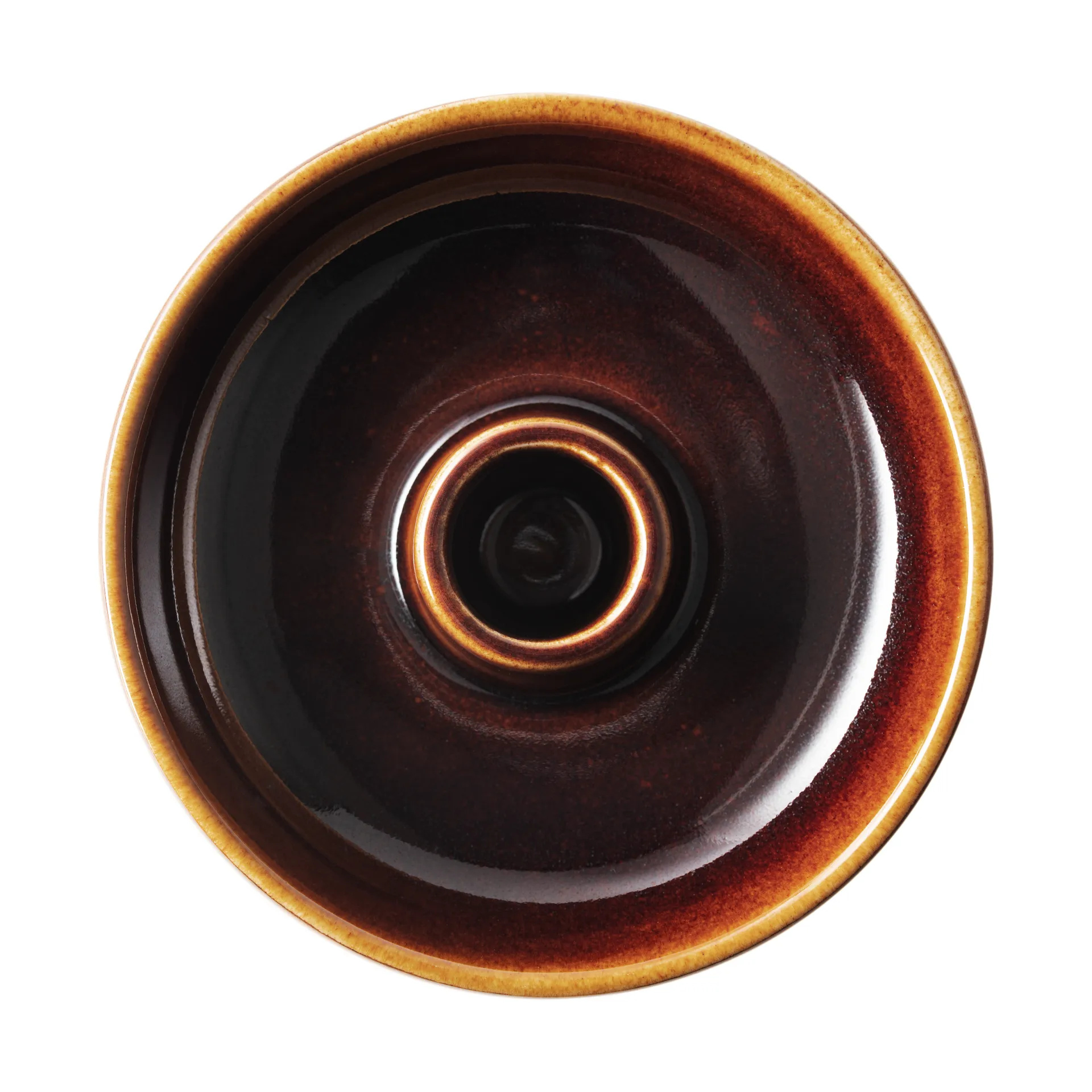 Kirnu candlestick Ø11x3.5 cm, Brown Arabia