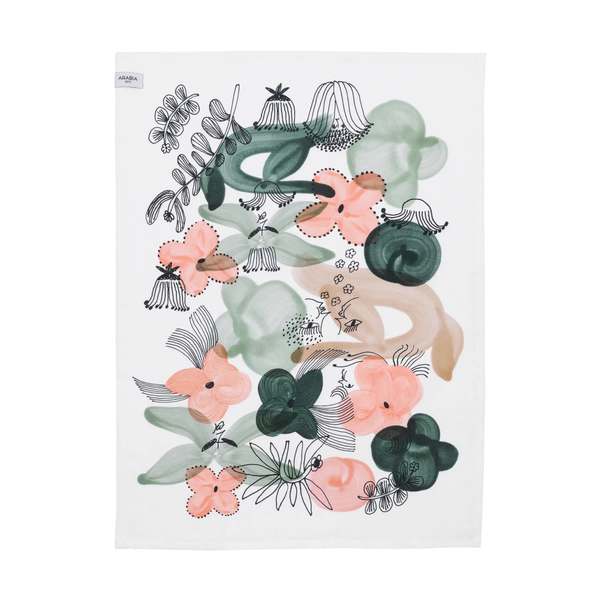 Kukkamaa kitchen towel 50x70 cm, Green Arabia