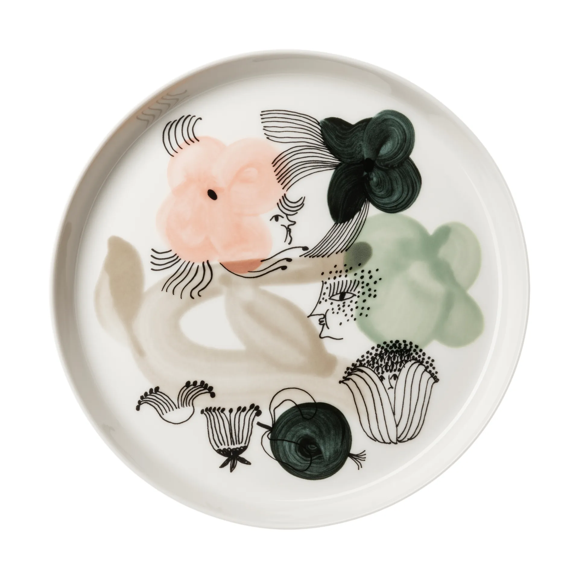 Kukkamaa plate Ø18.8 cm, Green Arabia