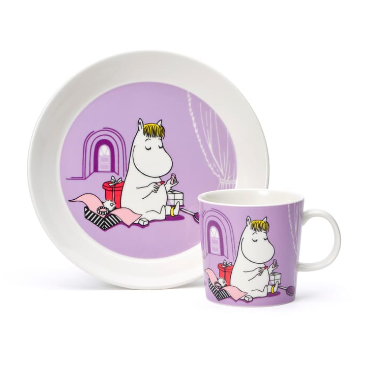 Moomin children's dinnerware, Snorkmaiden purple Arabia