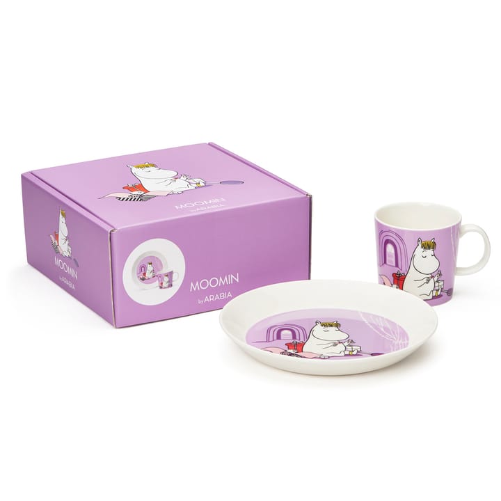 Moomin children's dinnerware, Snorkmaiden purple Arabia