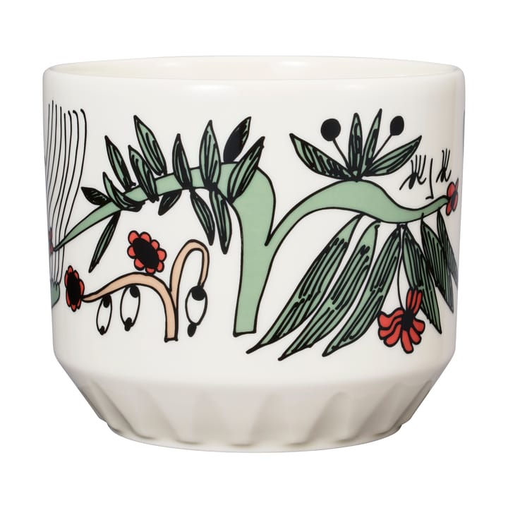 Puutarhurit flower pot Ø12x10 cm, Green-white-red Arabia