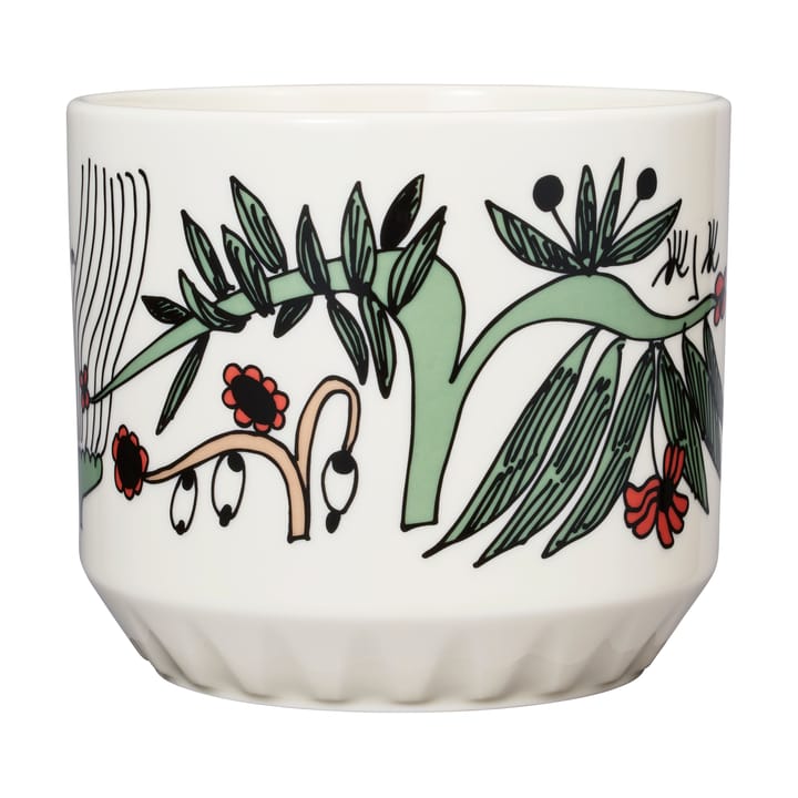 Puutarhurit flower pot Ø12x14 cm, Green-white-red Arabia