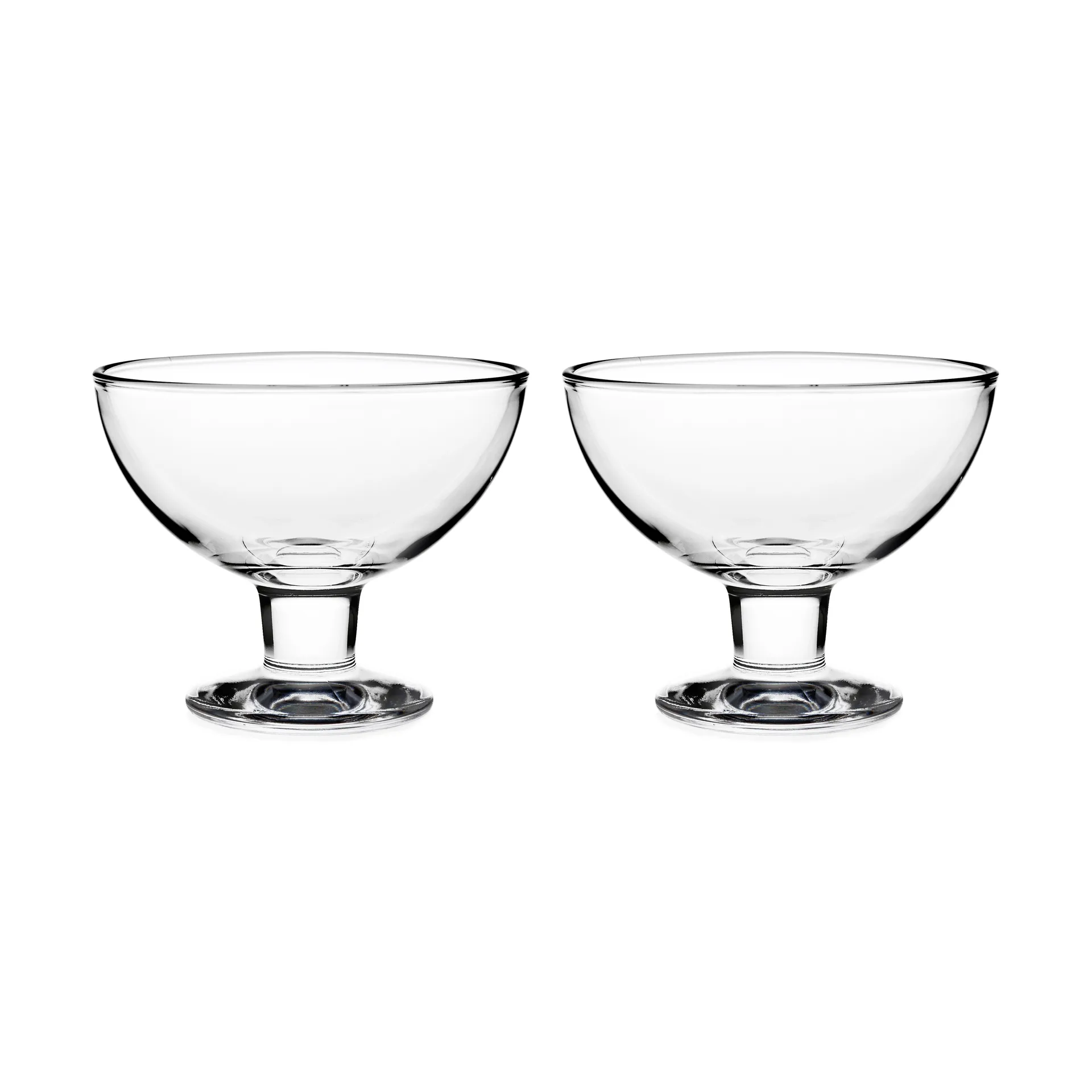 Verna bowl on foot 23 cl 2-pack, Clear Arabia