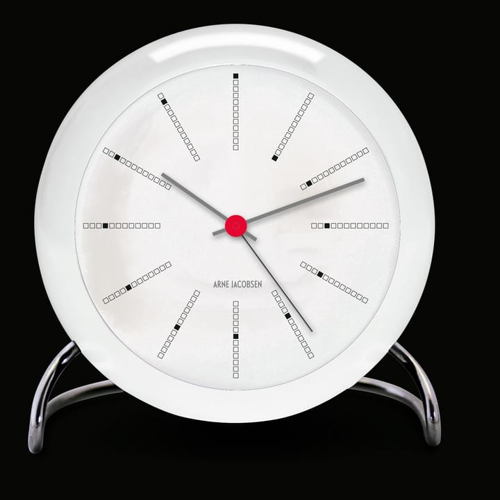 AJ Bankers table clock, white Arne Jacobsen Clocks
