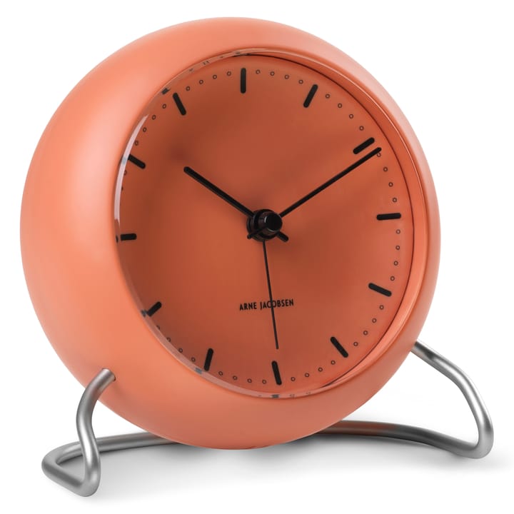 AJ City Hall table clock, pale orange Arne Jacobsen Clocks