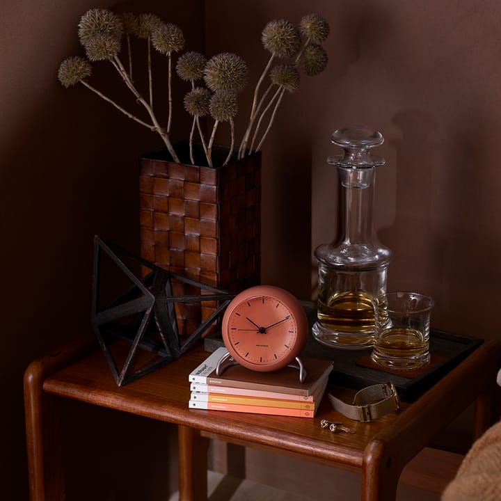 AJ City Hall table clock, pale orange Arne Jacobsen Clocks