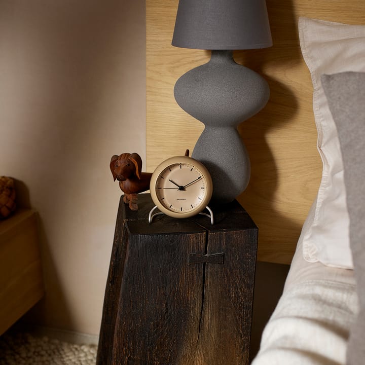 AJ City Hall table clock, sandy beige Arne Jacobsen Clocks