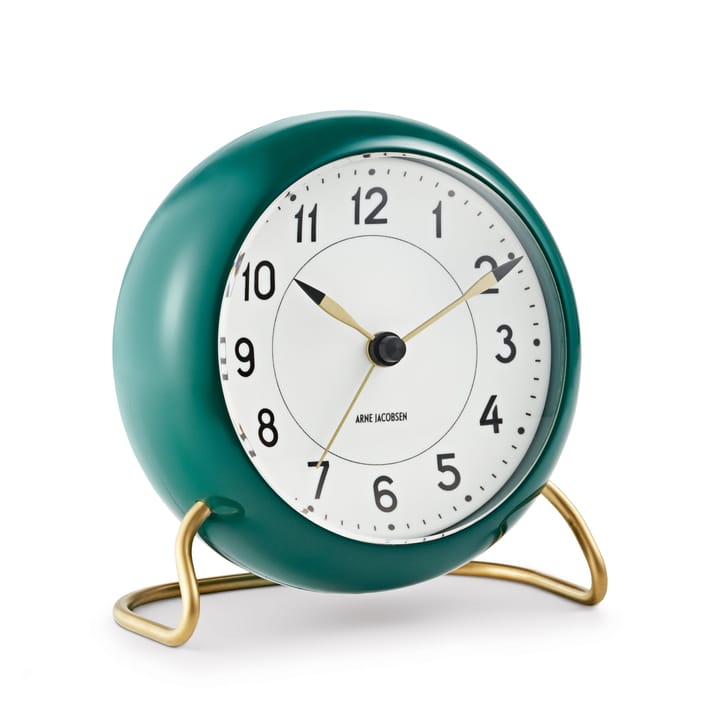 AJ Station table clock green, green Arne Jacobsen Clocks