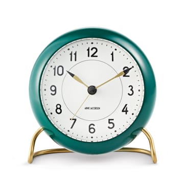 AJ Station table clock green - green - Arne Jacobsen Clocks