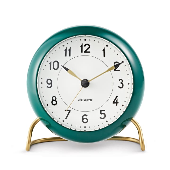 AJ Station table clock green, green Arne Jacobsen Clocks