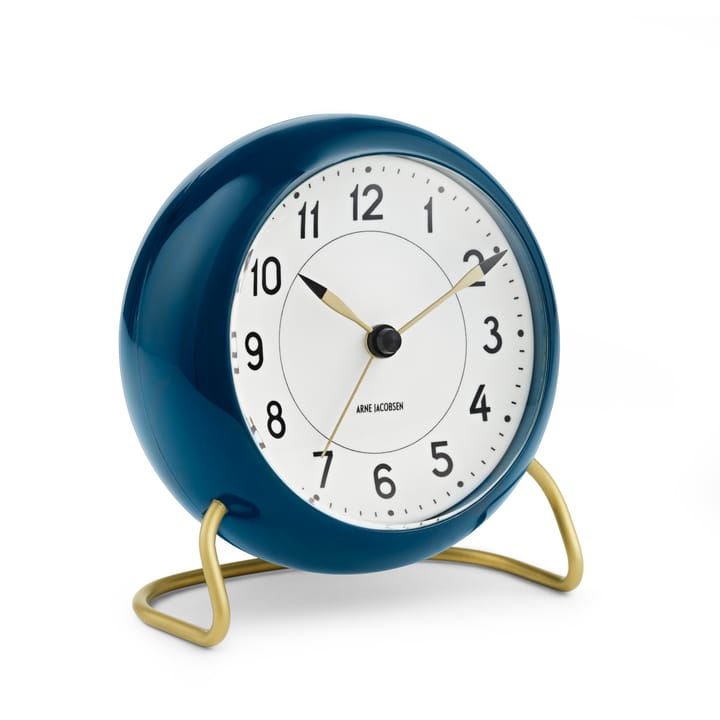 AJ Station table clock petrol blue, petrol blue Arne Jacobsen Clocks
