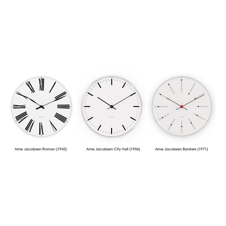 Arne Jacobsen Bankers wall clock, Ø 290 mm Arne Jacobsen Clocks