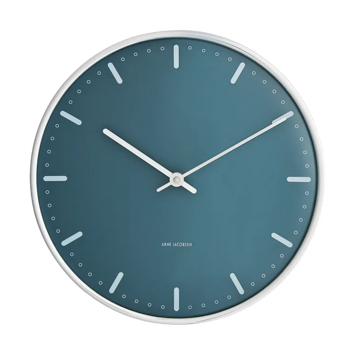 Arne Jacobsen City Hall - Blue, Ø29 cm - Arne Jacobsen Clocks