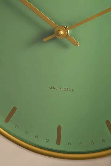 Arne Jacobsen City Hall - Green, Ø21 cm - Arne Jacobsen Clocks
