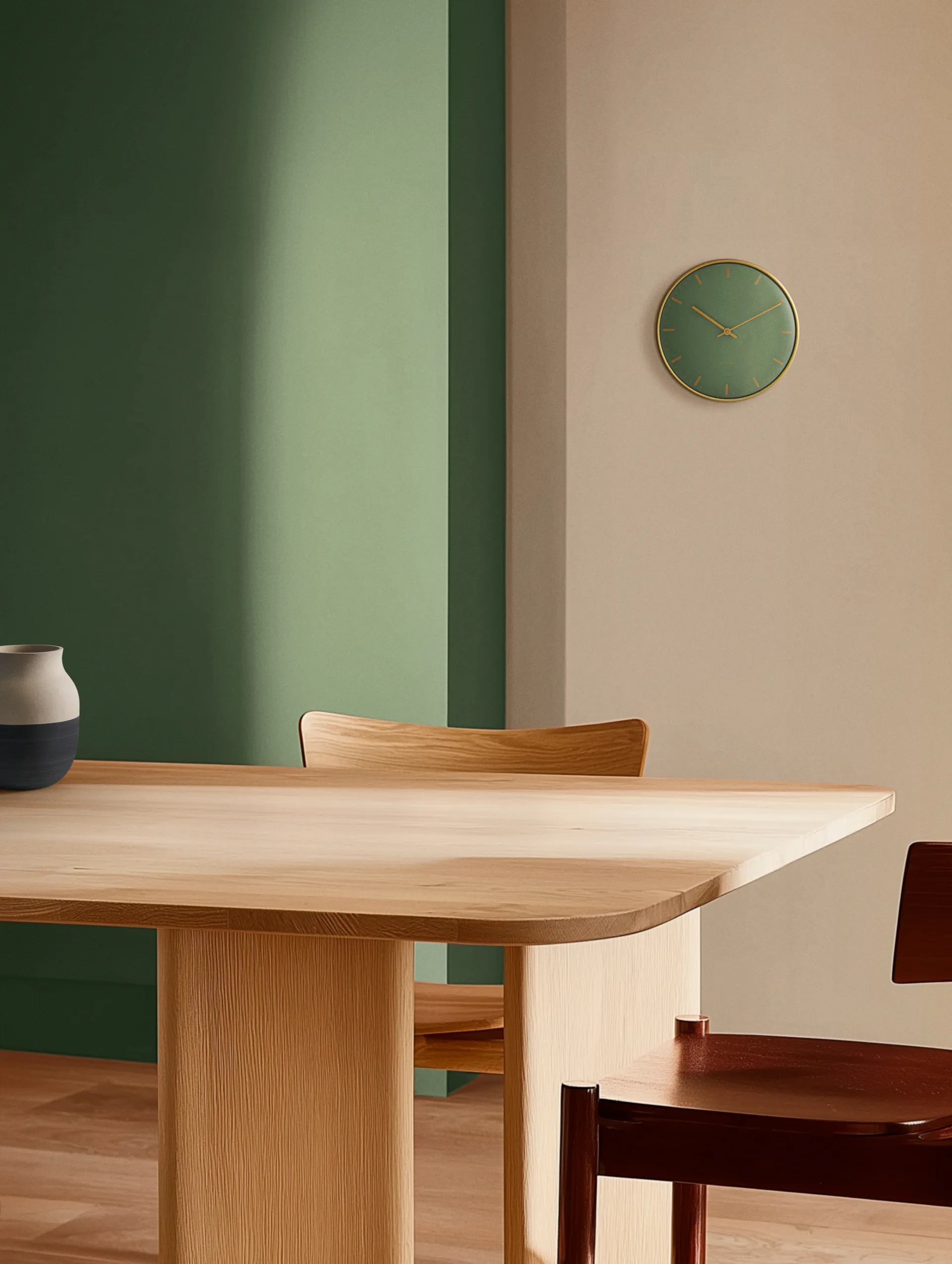 Arne Jacobsen City Hall, Green, Ø21 cm Arne Jacobsen Clocks