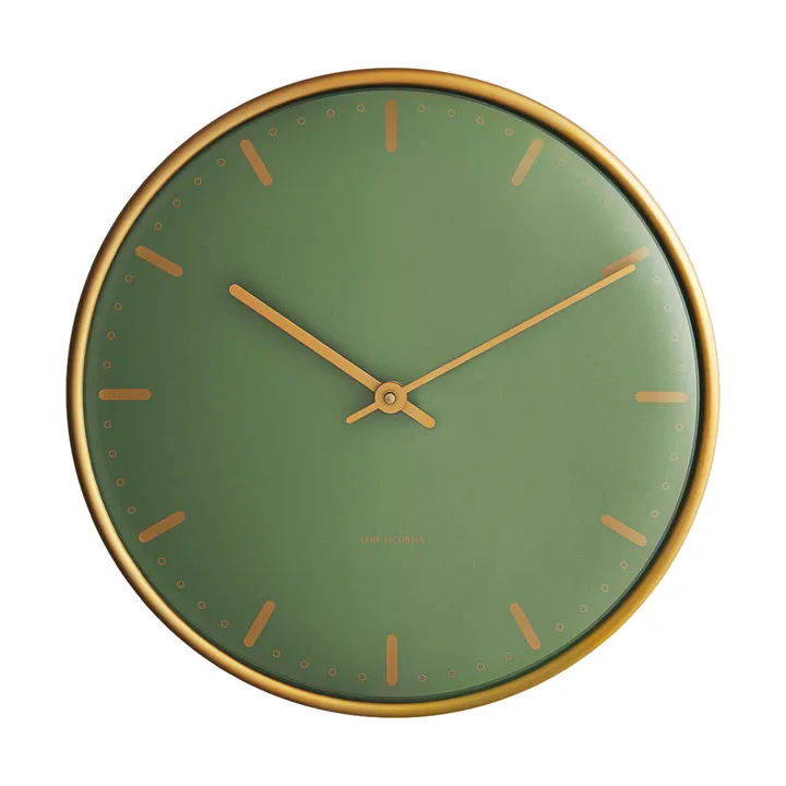 Arne Jacobsen City Hall - Green, Ø29 cm - Arne Jacobsen Clocks