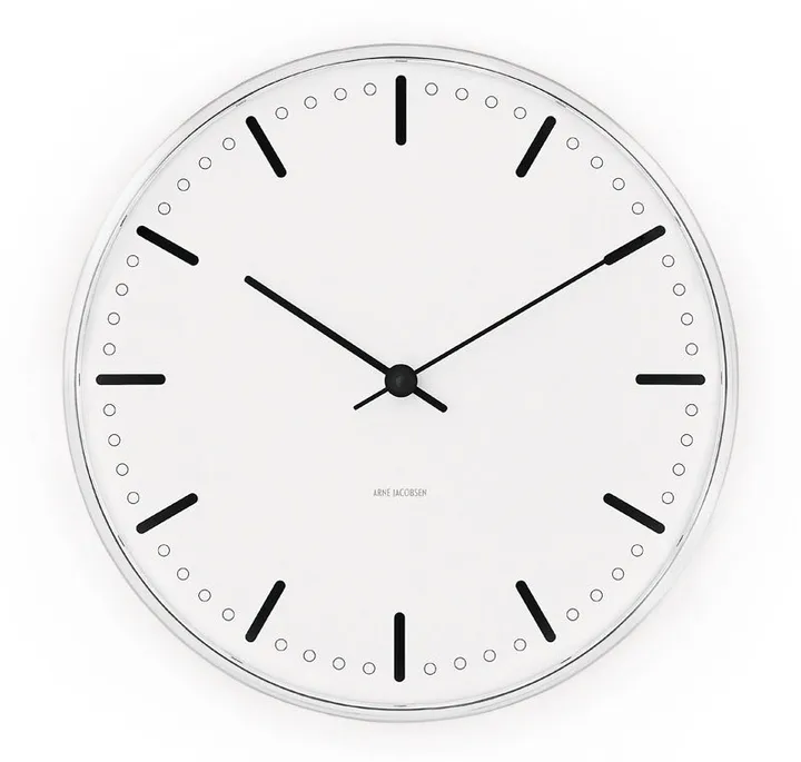 Arne Jacobsen City Hall - White, Ø29 cm - Arne Jacobsen Clocks