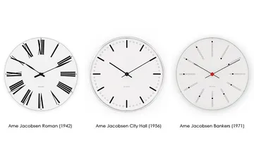 Arne Jacobsen City Hall - White, Ø29 cm - Arne Jacobsen Clocks