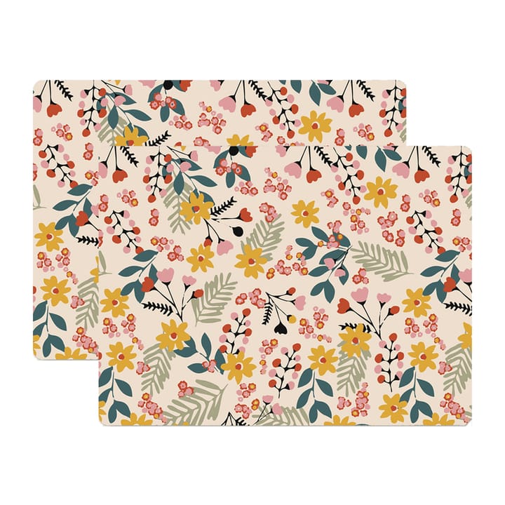 Flower placemat 30x40 cm 2-pack, Pink Åry Home