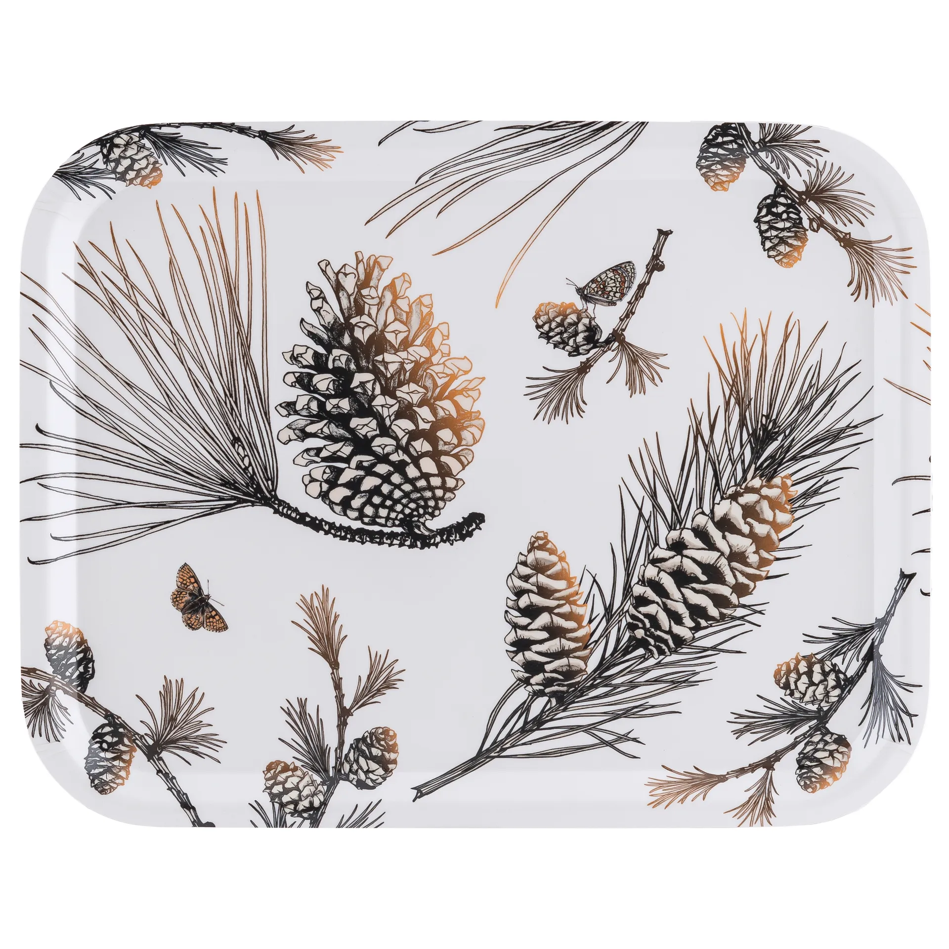 Pine Cone tray 28x36 cm, Cotton white Åry Home