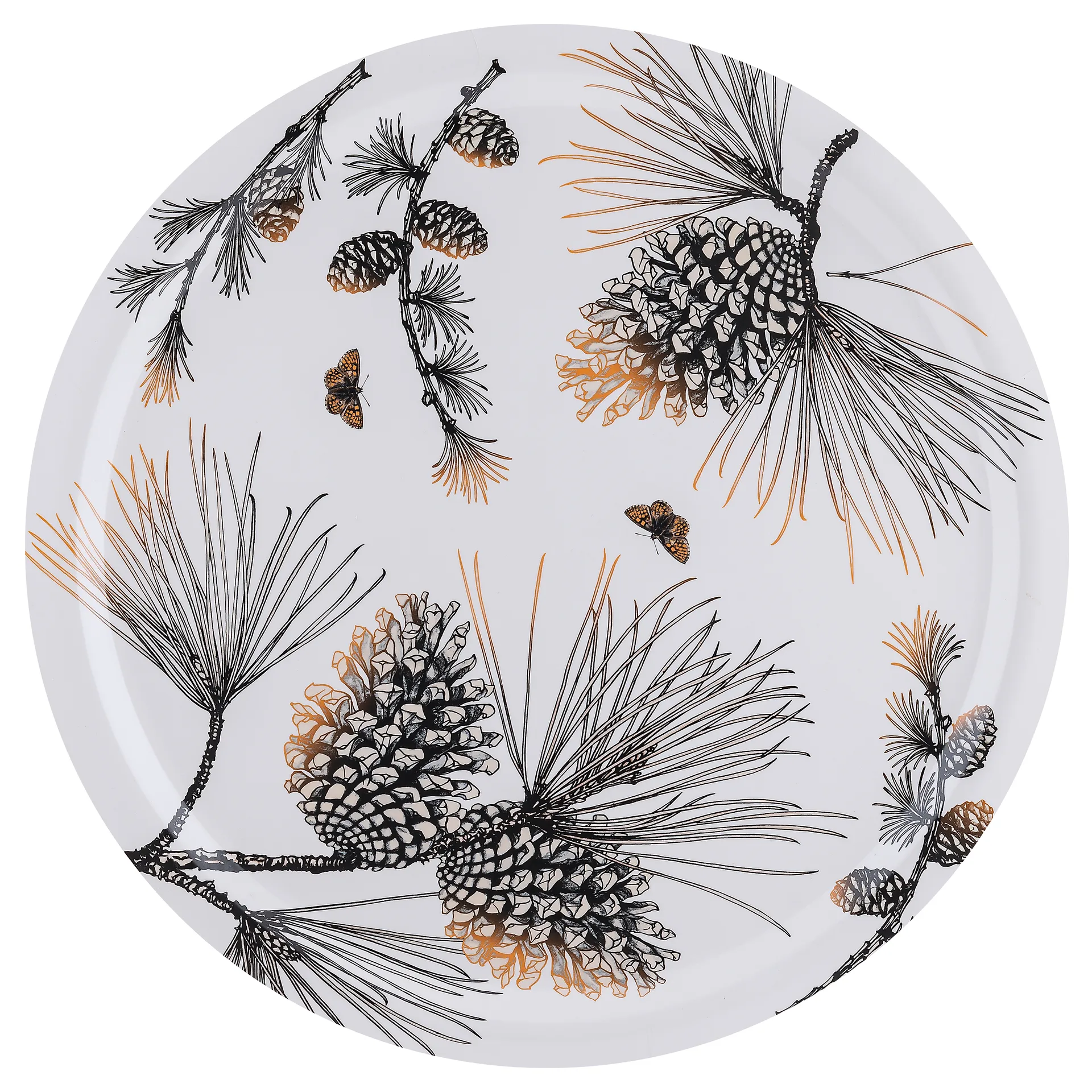 Pine Cone tray Ø 49 cm, Cotton white Åry Home