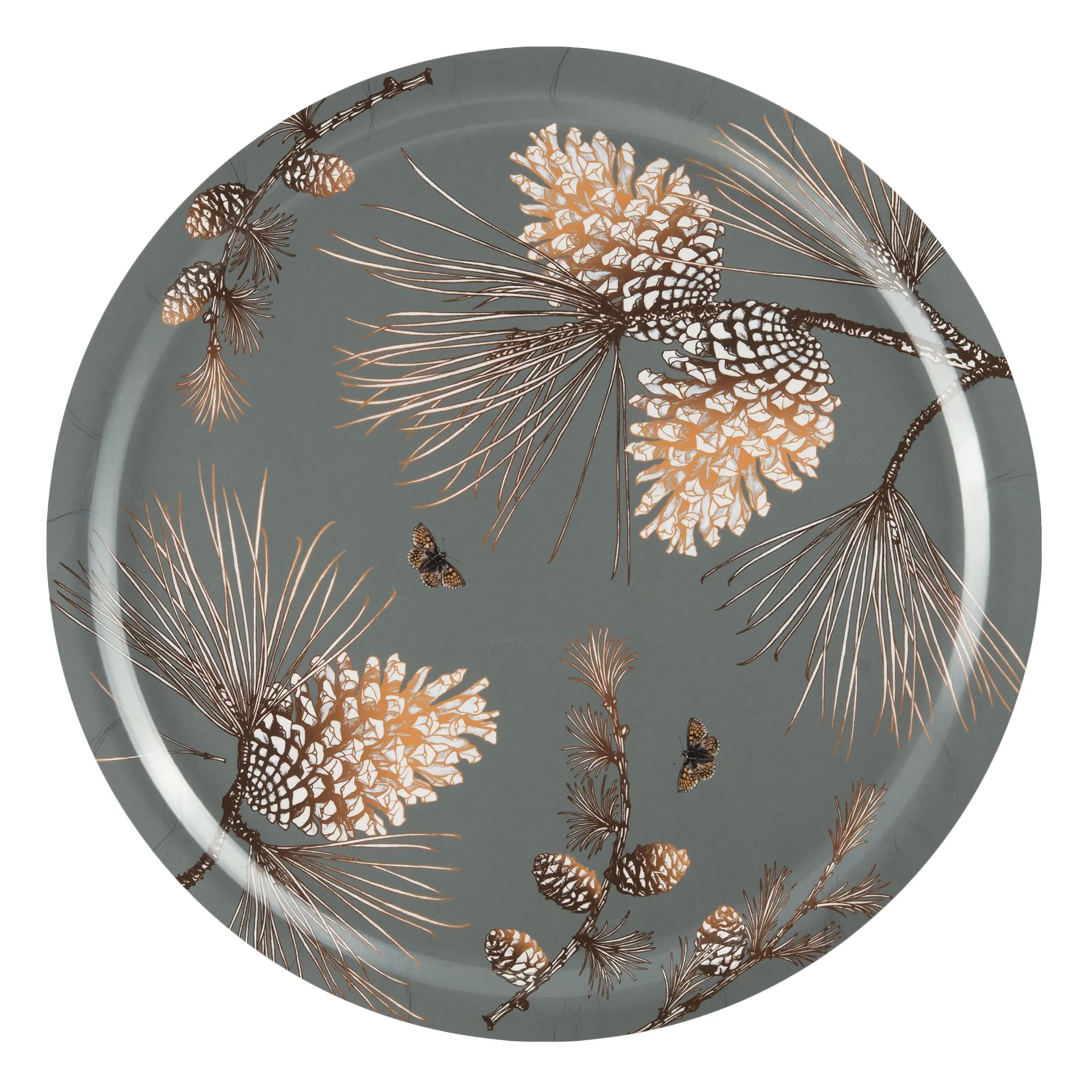 Pine Cone tray Ø 49 cm, Moss grey Åry Home