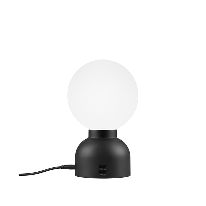 Pluggie table lamp, Black, opal glass Ateljé Lyktan