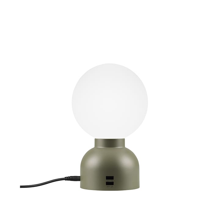 Pluggie table lamp, Powder green, opal glass Ateljé Lyktan