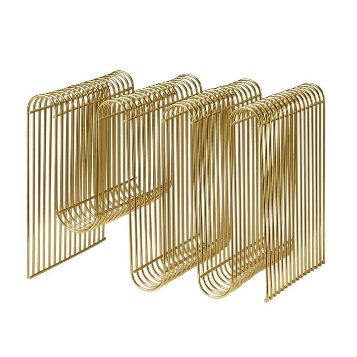 Curva newspaper stand, brass AYTM