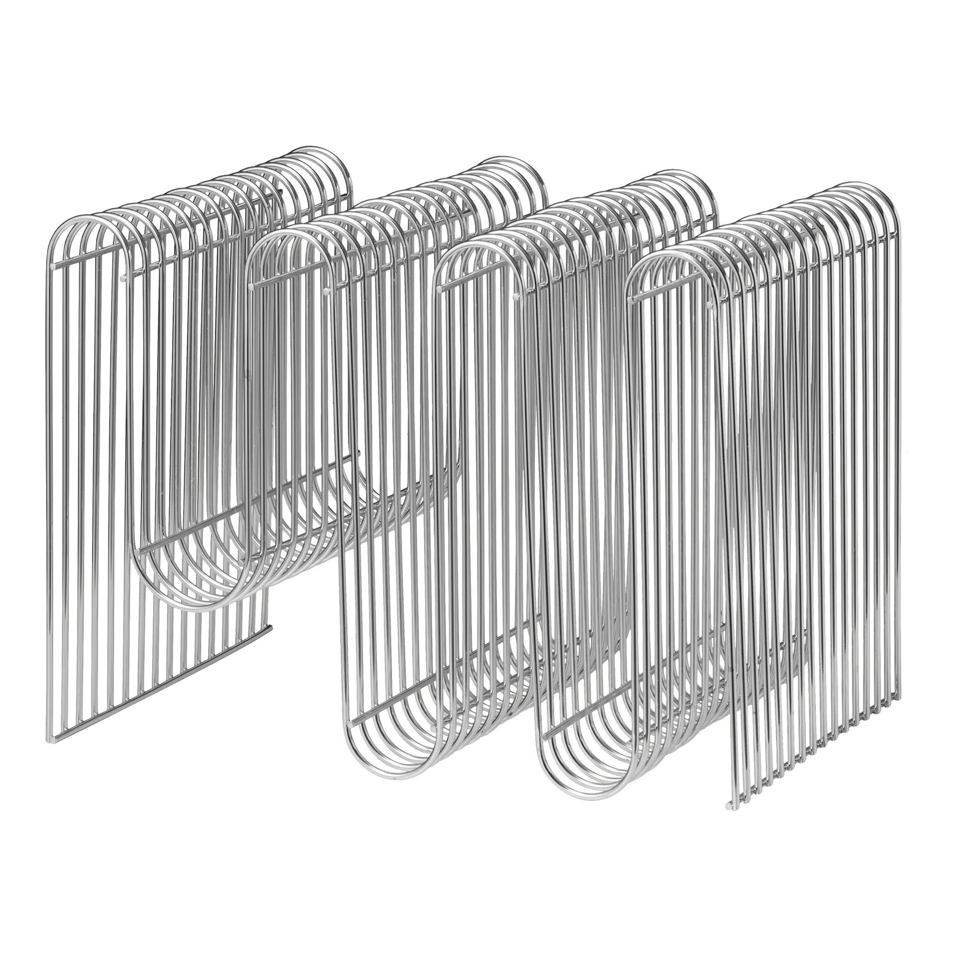 Curva newspaper stand, silver AYTM