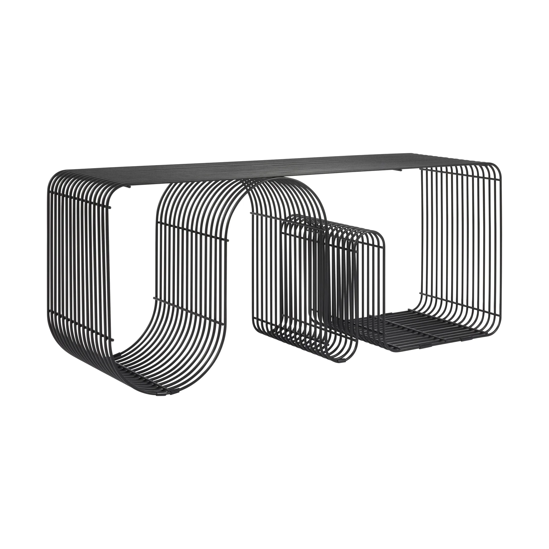 Curva seating bench 100 cm, Black AYTM