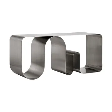 Curva solid bench - Silver-coloured, 100 cm - AYTM