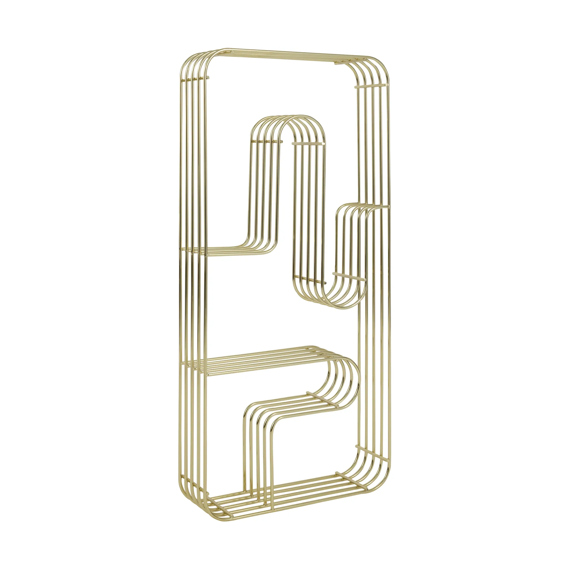 Curva wall shelf rectangular, Gold AYTM
