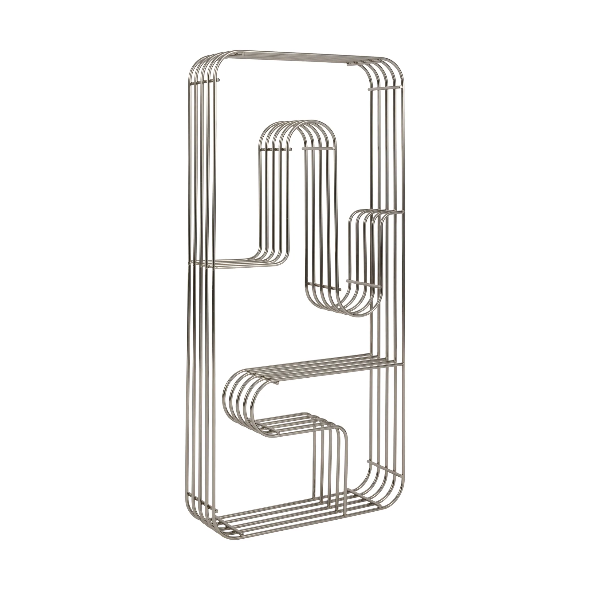 Curva wall shelf rectangular, Silver AYTM