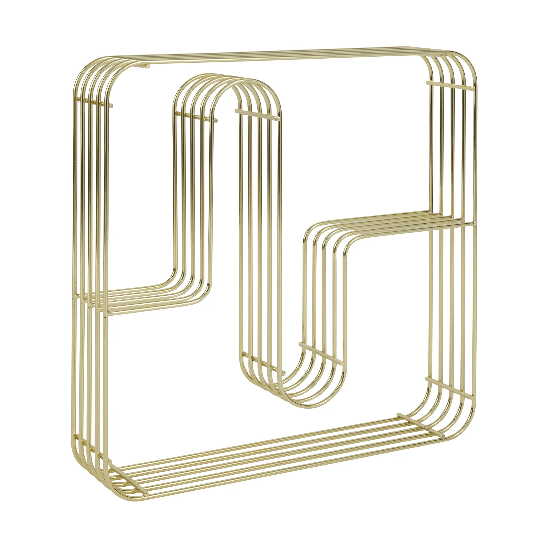 Curva wall shelf square, Gold AYTM