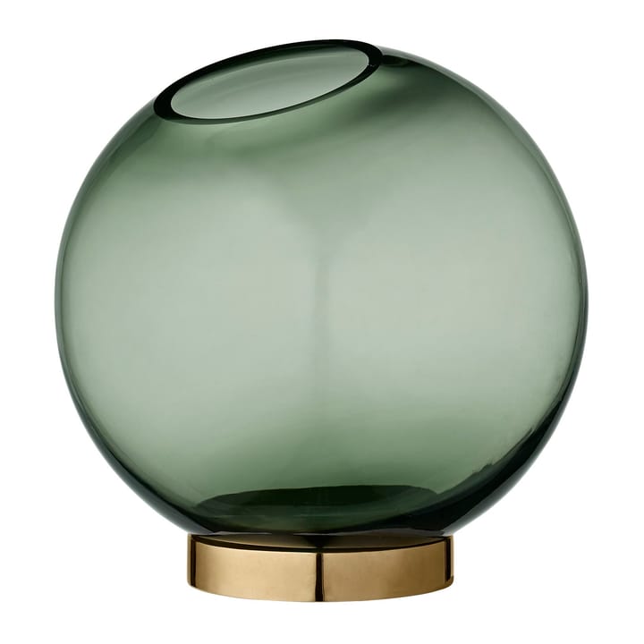 Globe vase medium, green-brass AYTM