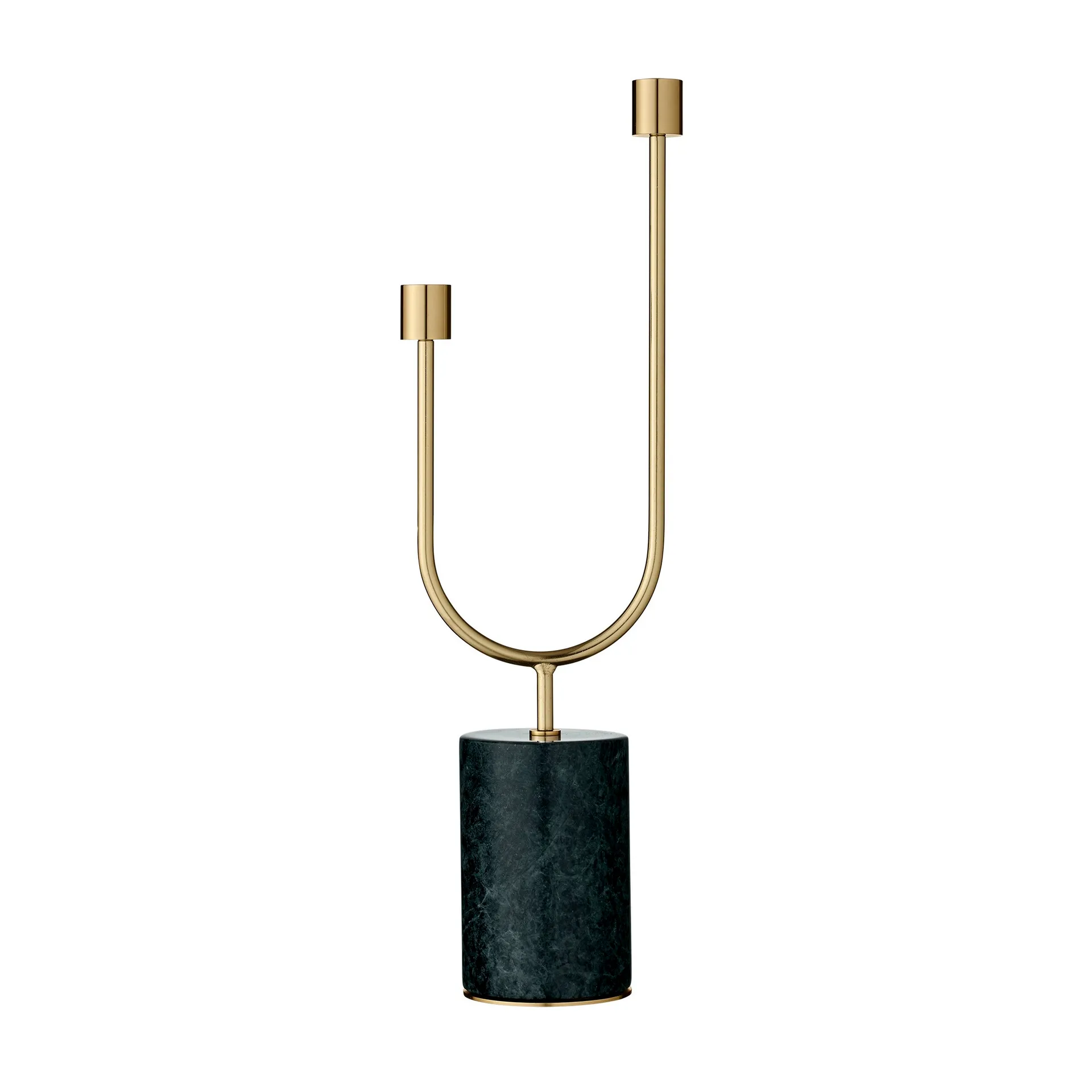 Grasil candle holder, green-brass AYTM